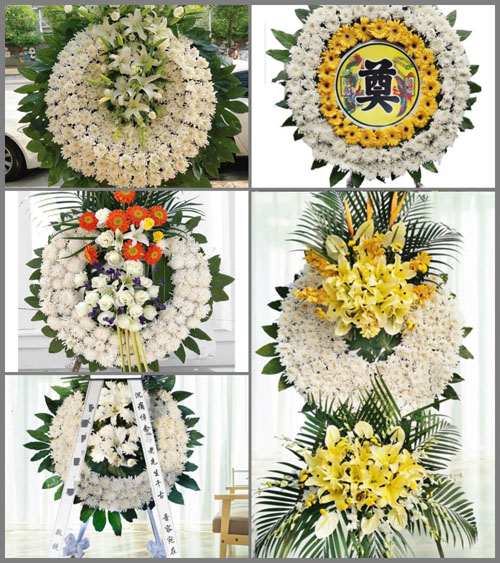 山东莱芜莱城区茶业口镇上宅科村花圈速递